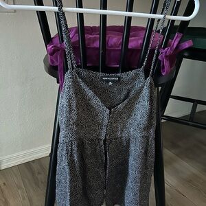 Black and White Spaghetti Strap Dress